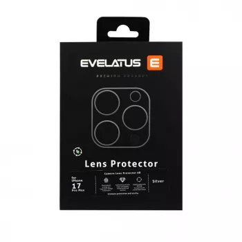 Evelatus Apple iPhone 17 Pro Max Full Body Camera Lens Protection Premium strieborná