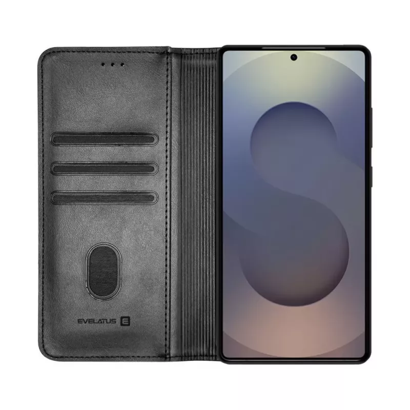 Evelatus Samsung Galaxy S25 Ultra puzdro s klopou Folio čierne