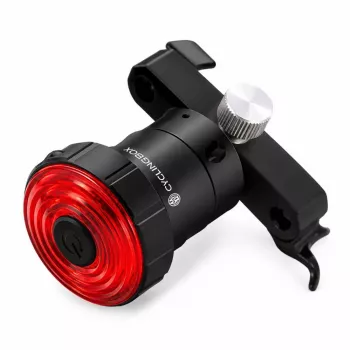 iLike Smart USB nabíjateľné zadné svetlo na bicykel so senzorom brzdenia, 7 režimov osvetlenia, IPX5 vodotesné, hliníkové zadné svetlo na bicykel, držiak na sedlovku