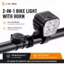 iLike 120dB elektrická klaksón na bicykel s káblovým tlačidlom diaľkového ovládania, vodotesný klaksón na bicykel a e-kolobežku