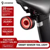 iLike Smart zadné svetlo na bicykel, USB nabíjateľné LED zadné svetlo na bicykel so senzorom brzdenia, automatickým režimom spánku a funkciou prebudenia vibráciami