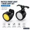 iLike 2-dielna sada predné a zadné svetlo na bicykel – USB nabíjateľné LED svetlá na bicykel pre horské a cestné bicykle, e-biky, skútre, e-kolobežky, detské bicykle