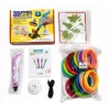 iLike 3D Pen-3 s LCD displejom a 10 šablónami modrá + sada PLA filamentu 20 farieb 200 metrov