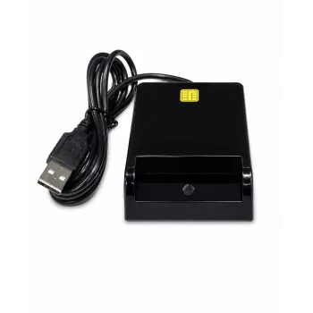 iLike USB čítačka čipových kariet, kontaktná čítačka IC kariet pre digitálny podpis, eID, bankové a vládne karty čierna