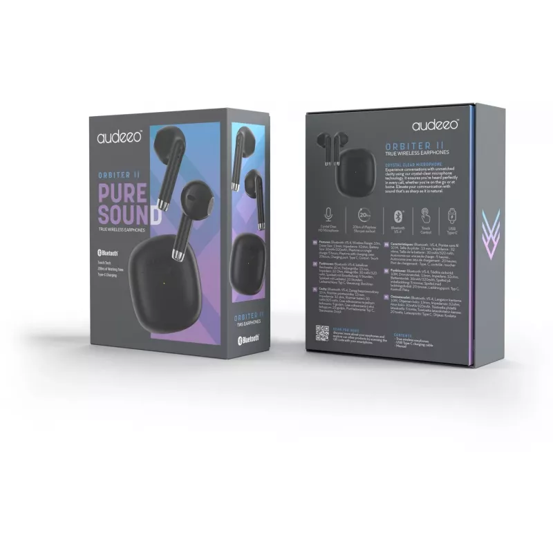 Audeeo True Wireless Earphones AOORBIT2-BK - čierne