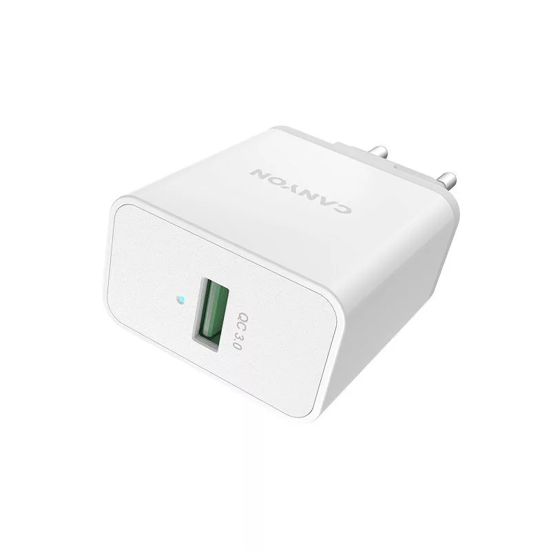 Canyon Nástenná nabíjačka H-12 s USB-A QC3.0 18W biela