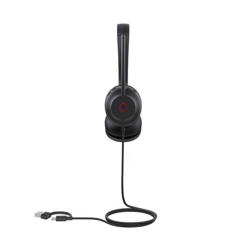 Yealink UH35 Dual UC USB-C/A On-Ear headset s USB-A/USB-C, čierna