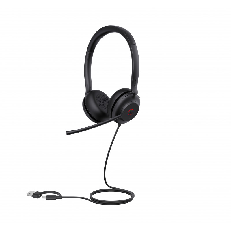 Yealink UH35 Dual UC USB-C/A On-Ear headset s USB-A/USB-C, čierna
