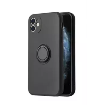 iLike Apple iPhone 12 Pro Max silikónové puzdro s prsteňom čierne