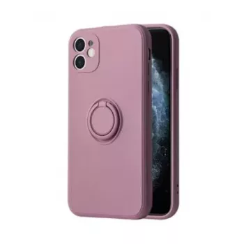 iLike Apple iPhone 13 silikónové puzdro s prsteňom fialové