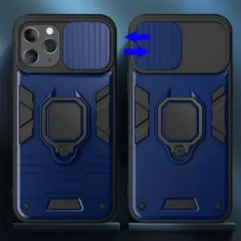 iLike Apple iPhone 14 Pro Max Ring Lens Case modrý