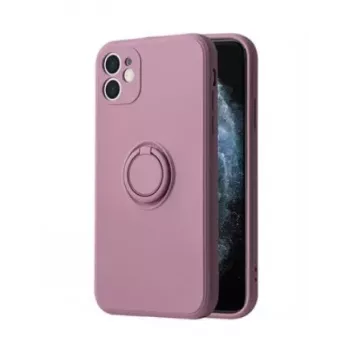 iLike Apple iPhone 14 Pro Max Silicone Ring Case fialový