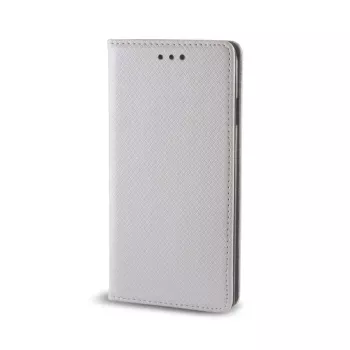 GreenGo LG K8 K350N Smart Magnet peňaženkové puzdro strieborné