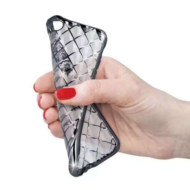 GreenGo Apple iPhone 7 Plus Grid puzdro strieborné