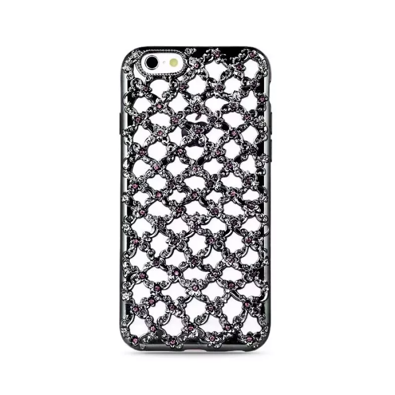 GreenGo Samsung Galaxy S7 G930 Flower Diamond TPU zadný kryt čierny