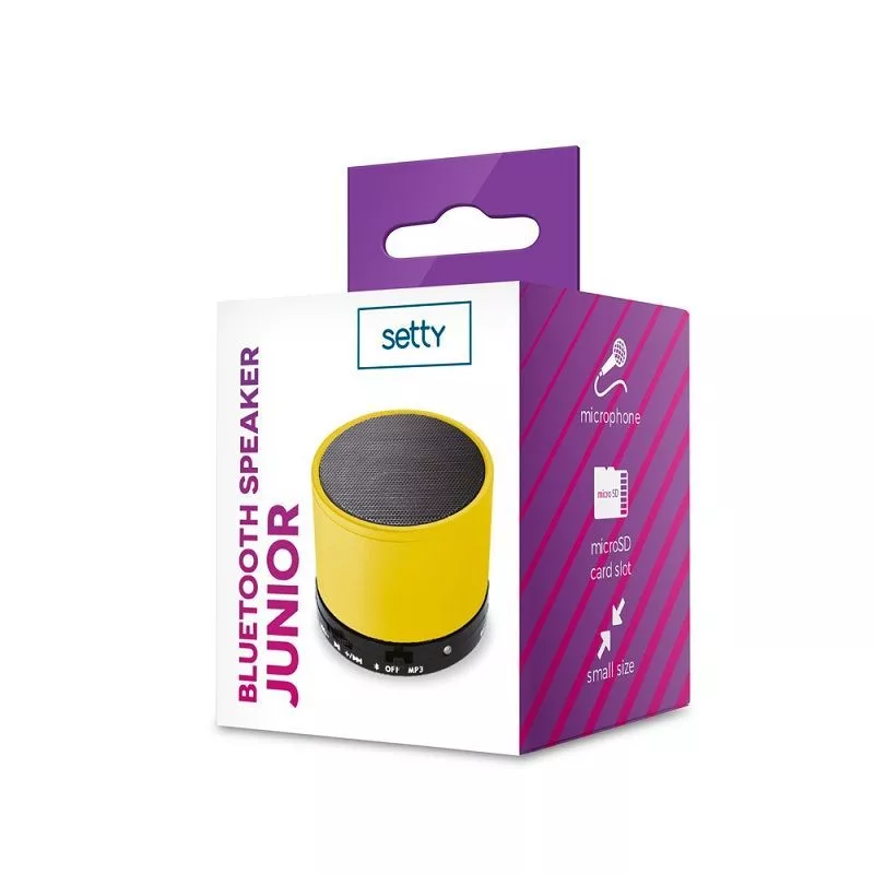 Setty Junior prenosný Bluetooth reproduktor žltý
