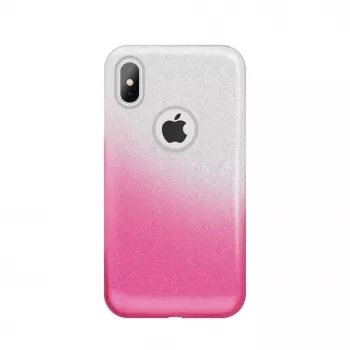 iLike Apple iPhone X / iPhone XS Gradient Glitter 3-in-1 Case ružová