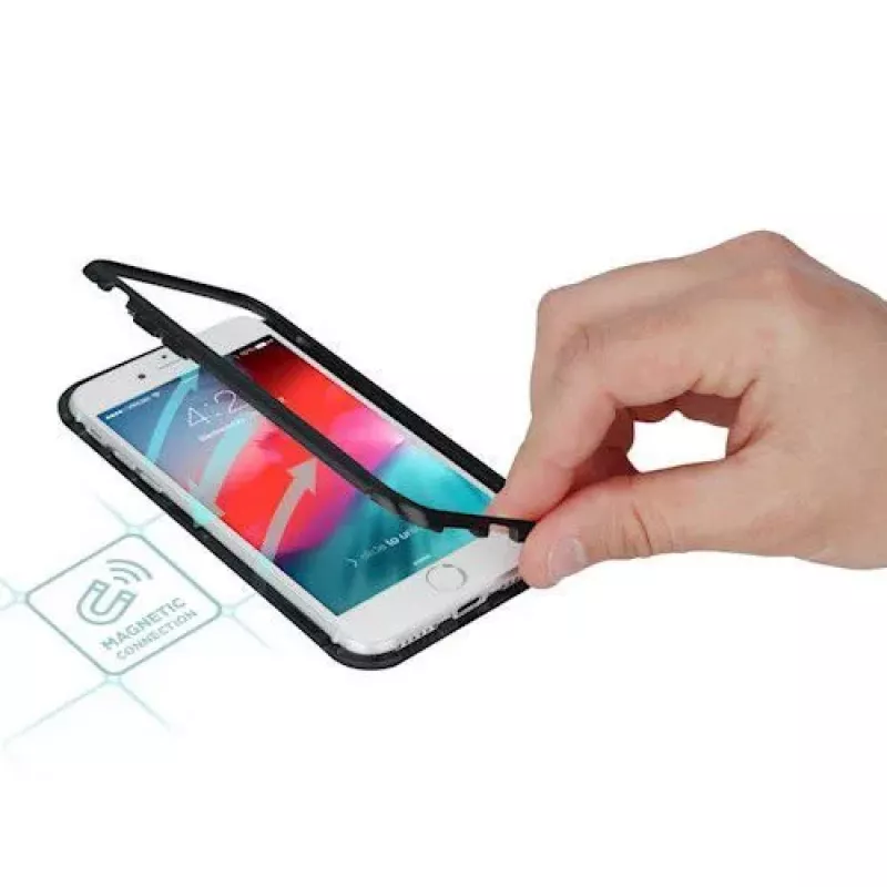 GreenGo Apple iPhone 7/8 Plus Magnetic puzdro čierne