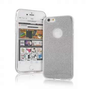 iLike Apple iPhone X / iPhone XS Glitter 3 in 1 zadný kryt strieborný
