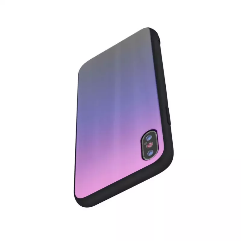 iLike Apple iPhone XR Aurora Glass puzdro ružovo-čierne