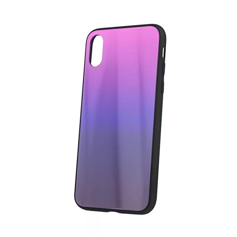 iLike Apple iPhone XR Aurora Glass puzdro ružovo-čierne