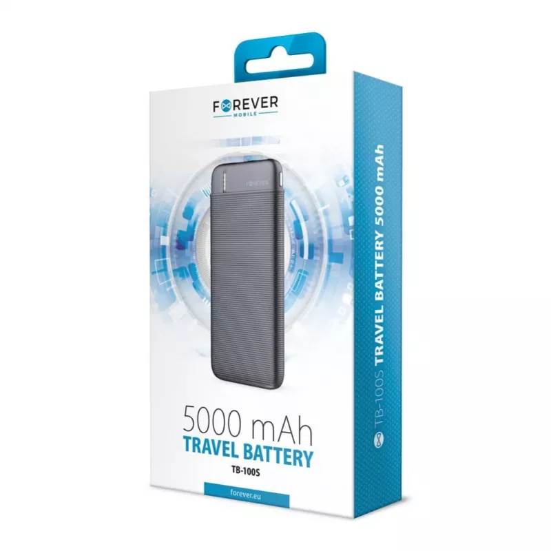 Forever Power Bank TB-100S 5000 mAh čierna