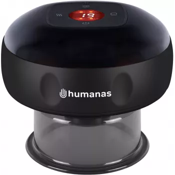 Humanas BB01 Plus čierna masážna baňka - anticelulitídna masážna baňka