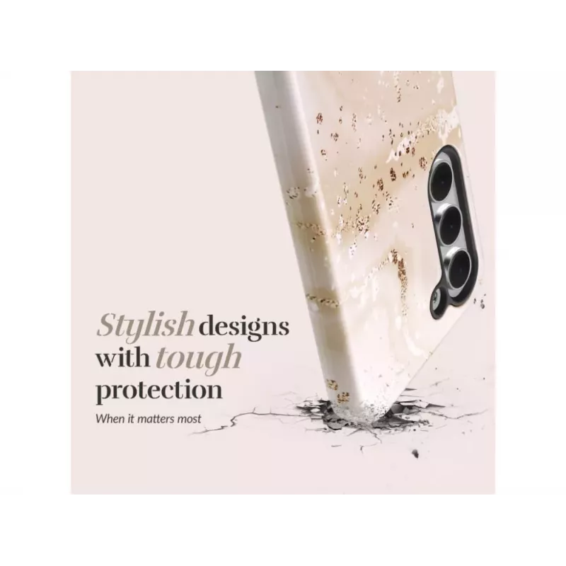 Mio Gold Marble puzdro na zadnú stranu kompatibilné s MagSafe pre Samsung Galaxy S25 5G
