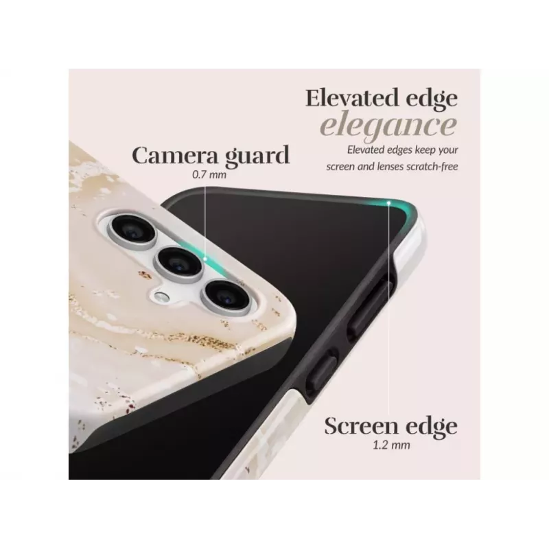 Mio Gold Marble puzdro na zadnú stranu kompatibilné s MagSafe pre Samsung Galaxy S25 5G