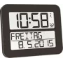 TFA TIMELINE MAX digitálne rádiové nástenné hodiny 60.4512.01 čierne