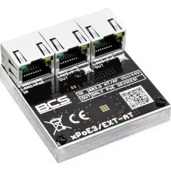 BCS BCS-xPoE3/EXT-AT 3-port PoE+ switch, 2x PoE+ 30W, 1x uplink, 250m EXTEND, kovový