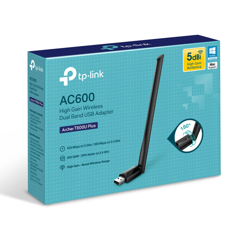 TP-Link Archer T600U Plus(EU) AC600 Dual Band Wi-Fi adaptér
