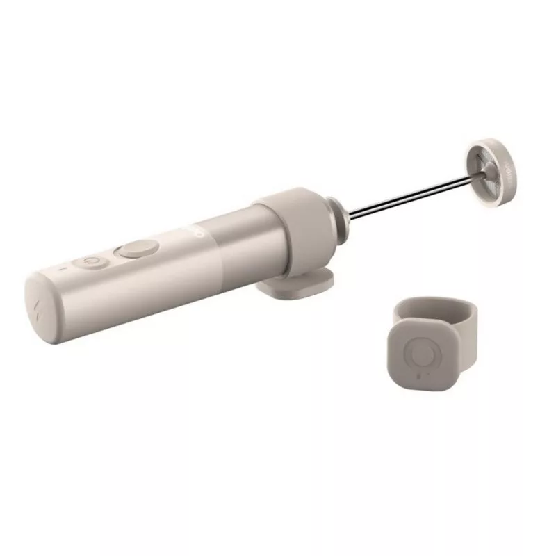 OutIn LattoGo OTMF-LG-01-SS ručný napeňovač mlieka, strieborný