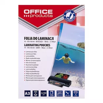 PBS OFFICE PRODUCTS laminovacia fólia A3 2x100 mikrónov lesklá 100 listov transparentná