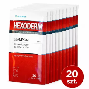 EWE EUROWET Hexoderm medicinálny šampón pre psov a mačky - 20 x 20 ml vrecúška
