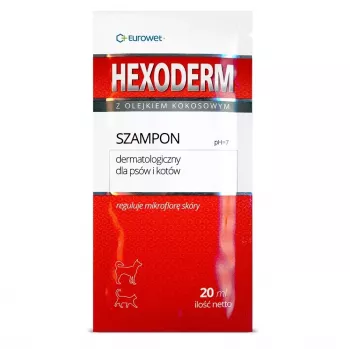 EWE EUROWET Hexoderm medicinálny šampón pre psov a mačky - 20 x 20 ml vrecúška