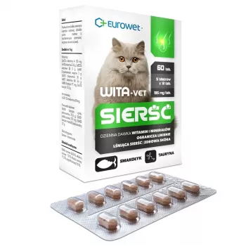 EWE EUROWET Wita-Vet Coat - doplnok stravy pre mačky - 60 tabliet