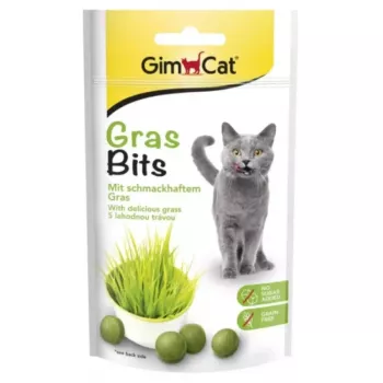 GimCat GrasBits chrumkavé trávové sústa pre mačky, 425 g