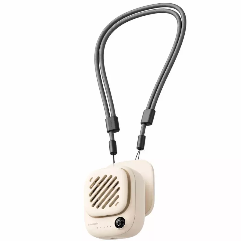 AEL Aecooly Click 01 mini prenosný nákrčník ventilátor - béžová