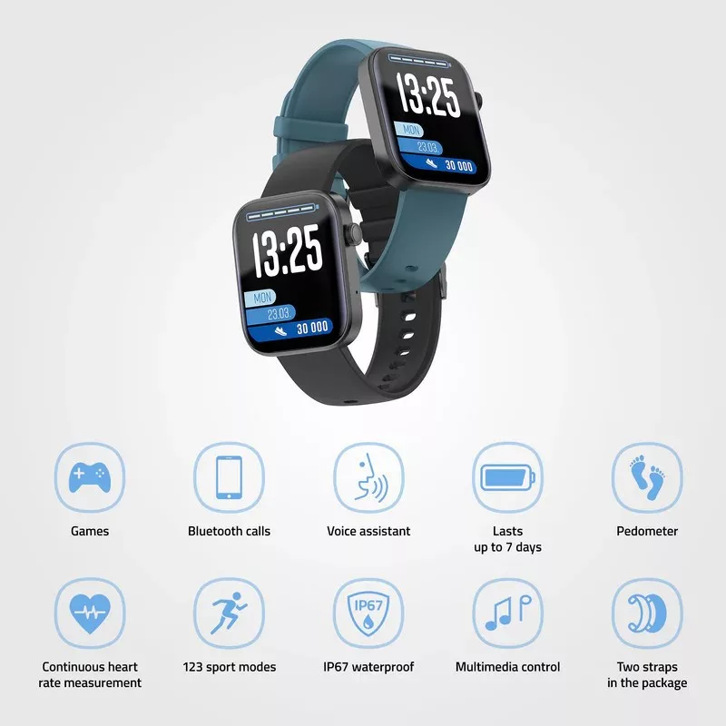 LAMAX BCool2 Plus Black Smartwatch 1,8 palca IP67 Bluetooth 5.1 260mAh