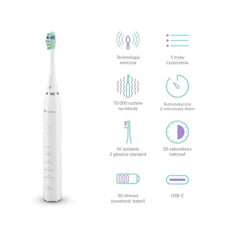 TLF TrueLife SonicBrush Clean30 Duo sonická zubná kefka
