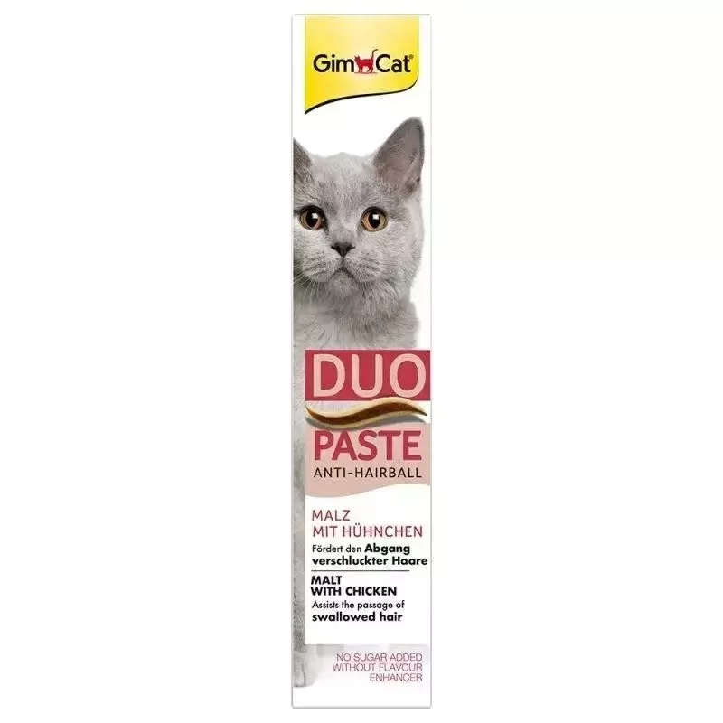 GimCat Duo pasta Anti-Hairball s kuracím mäsom 50g