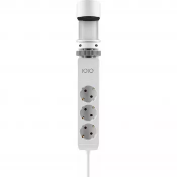 Olympia IOIO SL 3000 zásuvková lišta na hranu stola biela 3 zásuvky Schuko 2 USB-A 1,5 m kábel