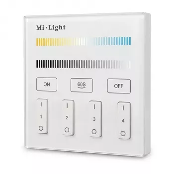 MIBOXER B2 LED diaľkový ovládač Smart Panel Dual White (CCT) 4-zónový
