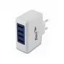 FLEPO USB 4-port napájací zdroj 100-240V 4A 20W čierny EU zástrčka