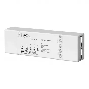 SYNERGY21 LED ovládač EOS 08 KNX stmievač 4x5A s dynamickými farebnými efektmi