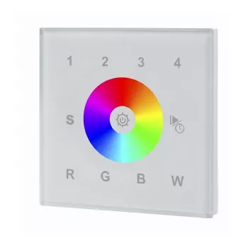 SYNERGY21 LED séria EOS 03 DMX512 RGB-W nástenný vypínač biela +WiFi