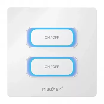MIBOXER ESW2 2-kanálový smart vypínač WiFi + 2,4GHz pohybový senzor stmievač pre Milight/Miboxer (biela)