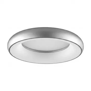 SYNERGY21 LED okrúhle stropné svietidlo Donut teplá biela strieborná 35W