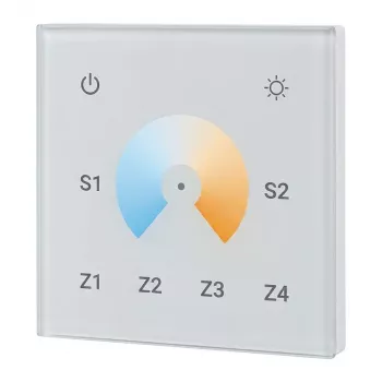 SYNERGY21 LED Controller EOS 05 nástenný stmievač Dual White (CCT) Touch 4 zóny